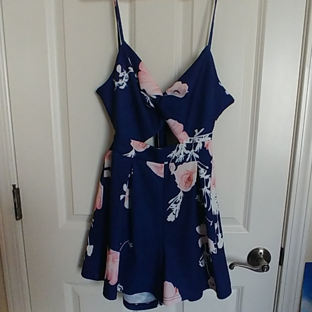 Floral Blue Romper